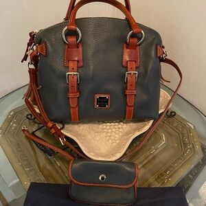 Dooney & Bourke Gray and Brown Leather Handbag Set